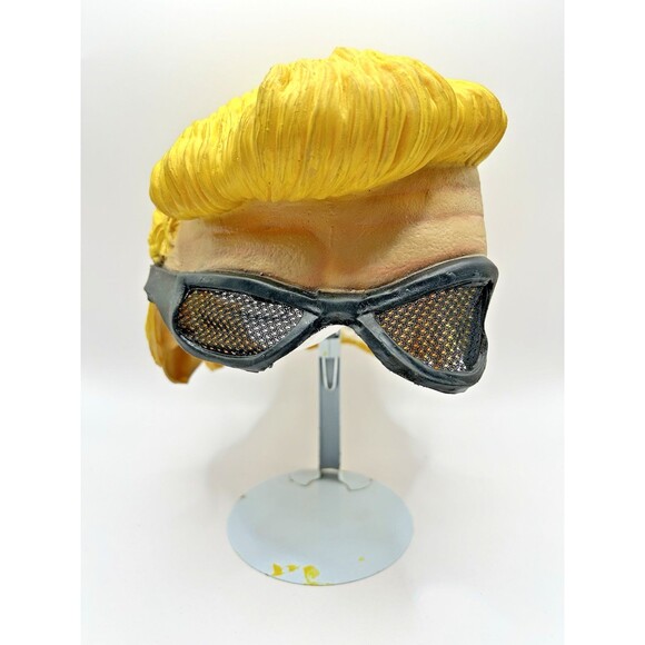 Paper Magic Group Rubber Halloween Costume Mask Johnny Bravo Half Mask 2002 Rare - Picture 2 of 15
